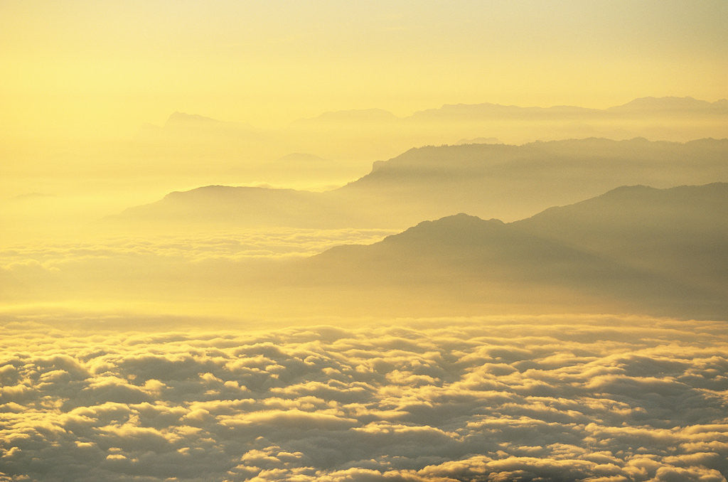 Detail of Low Clouds Surrounding Annapurna Himal Foothills by Anonymous