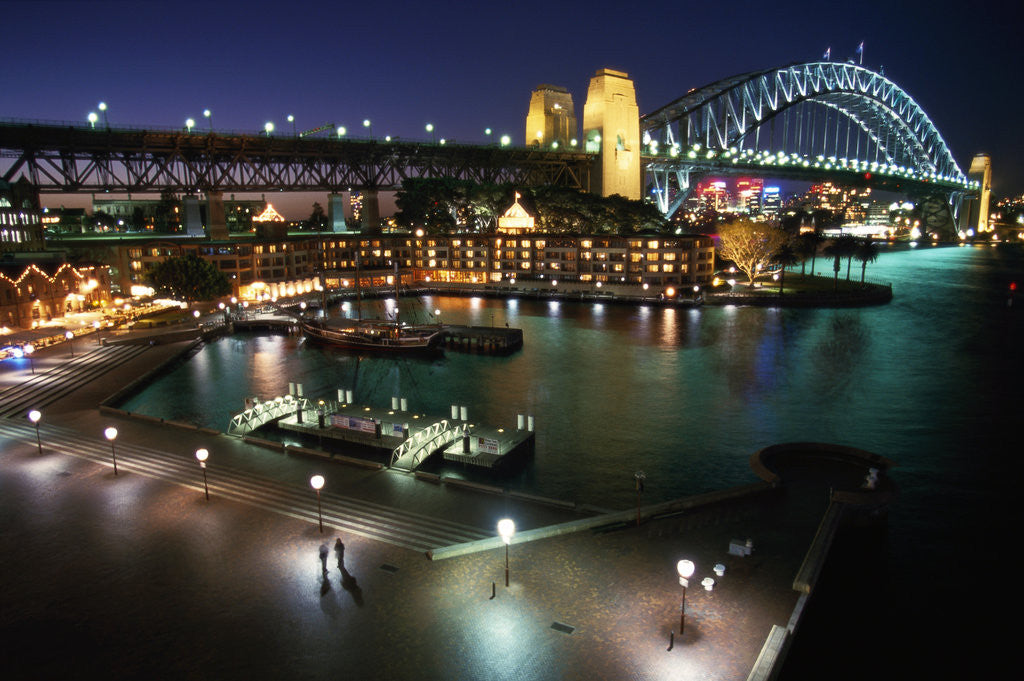 Detail of Campbells Cove and Sydney Harbour Bridge by Anonymous