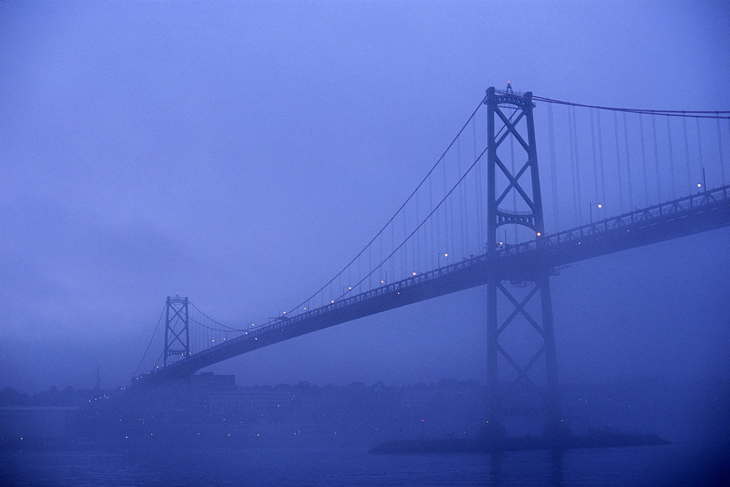 Detail of Angus McDonald Bridge in Nova Scotia by Anonymous
