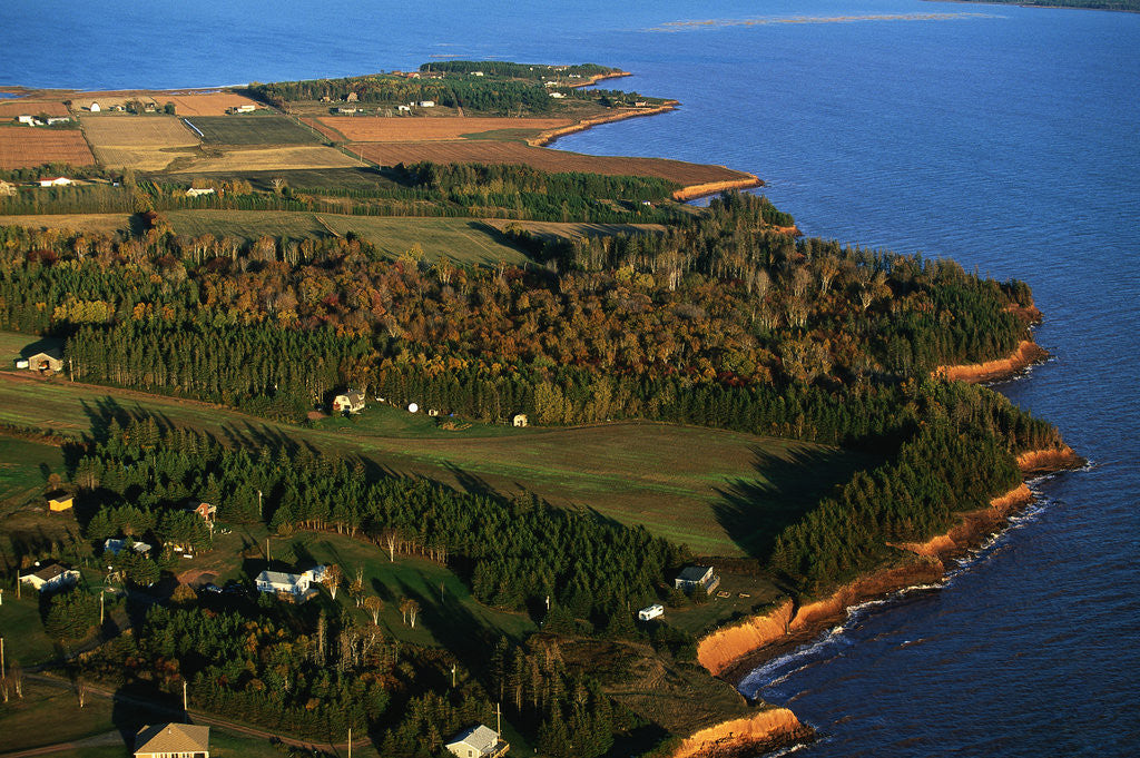 Detail of Aerial View of Prince Edward Island by Anonymous