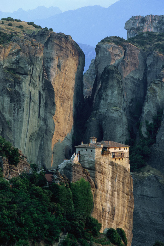 Detail of Roussanou Monastery in Greece by Corbis