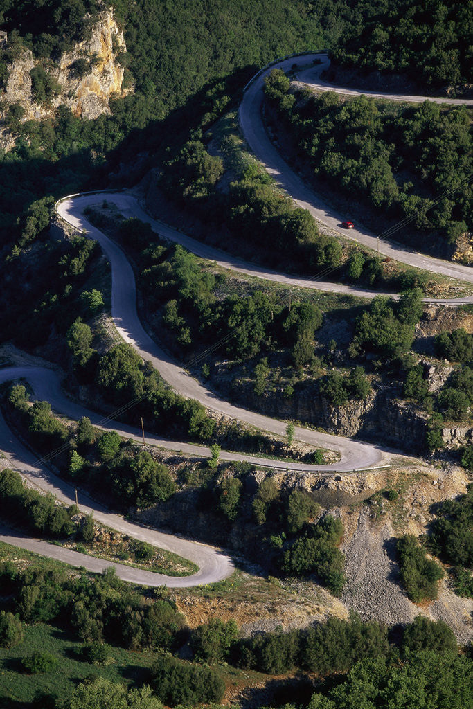 Detail of Switchbacks in Northern Greece by Anonymous