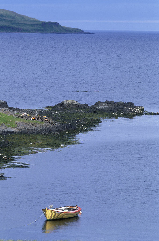 Detail of Fishing Skiff Anchored in Fjord by Anonymous
