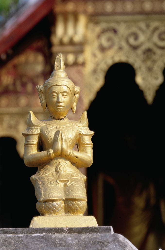 Detail of Golden Buddhist Statue by Anonymous