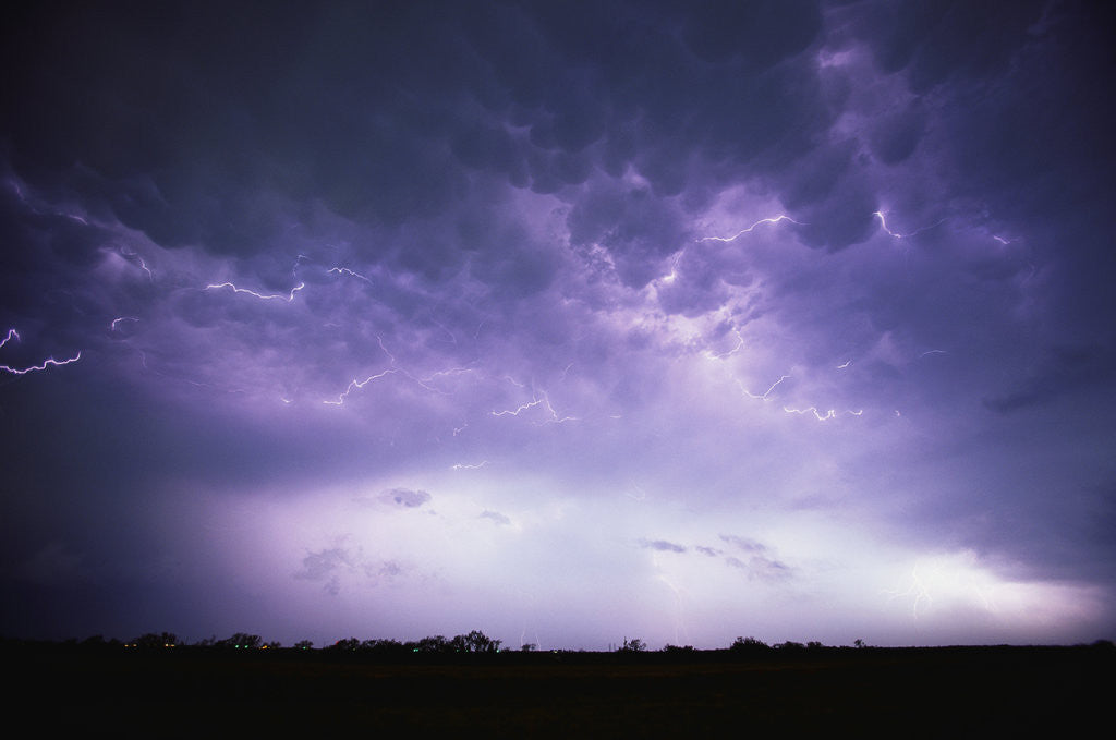 Detail of Electrical Storm Above Texas by Anonymous