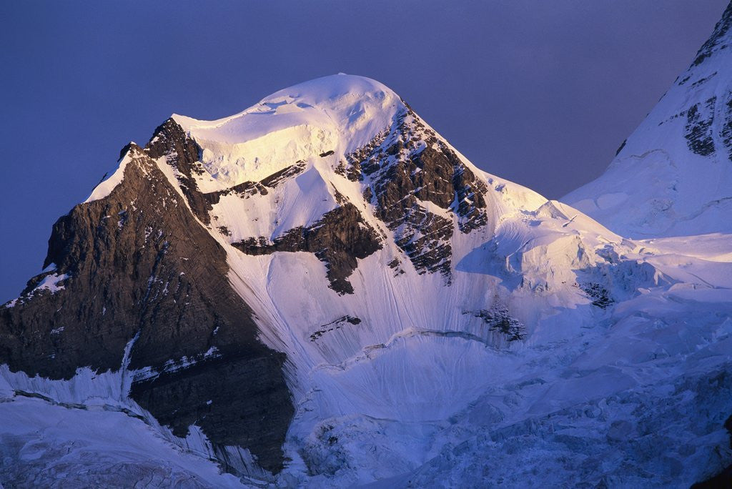 Detail of Glaciers on Mount Robson at Sunset by Anonymous