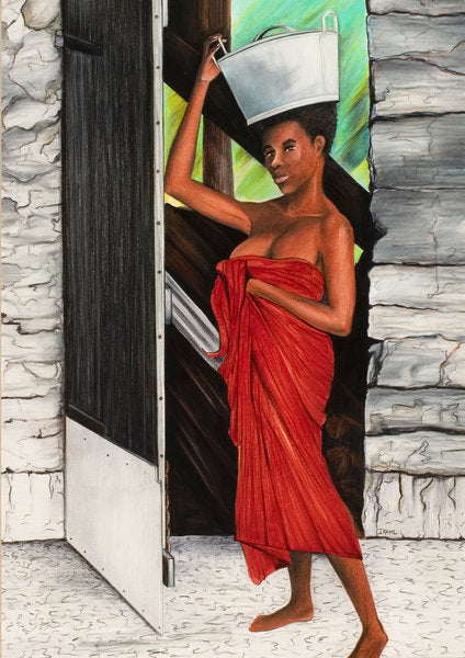 Detail of Draped in Red by Ikahl Beckford