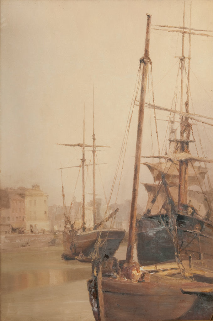 Detail of Douglas harbour by John Miller Nicholson