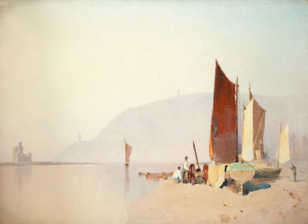 Detail of Douglas sands: a summer morning in 1860 by John Miller Nicholson