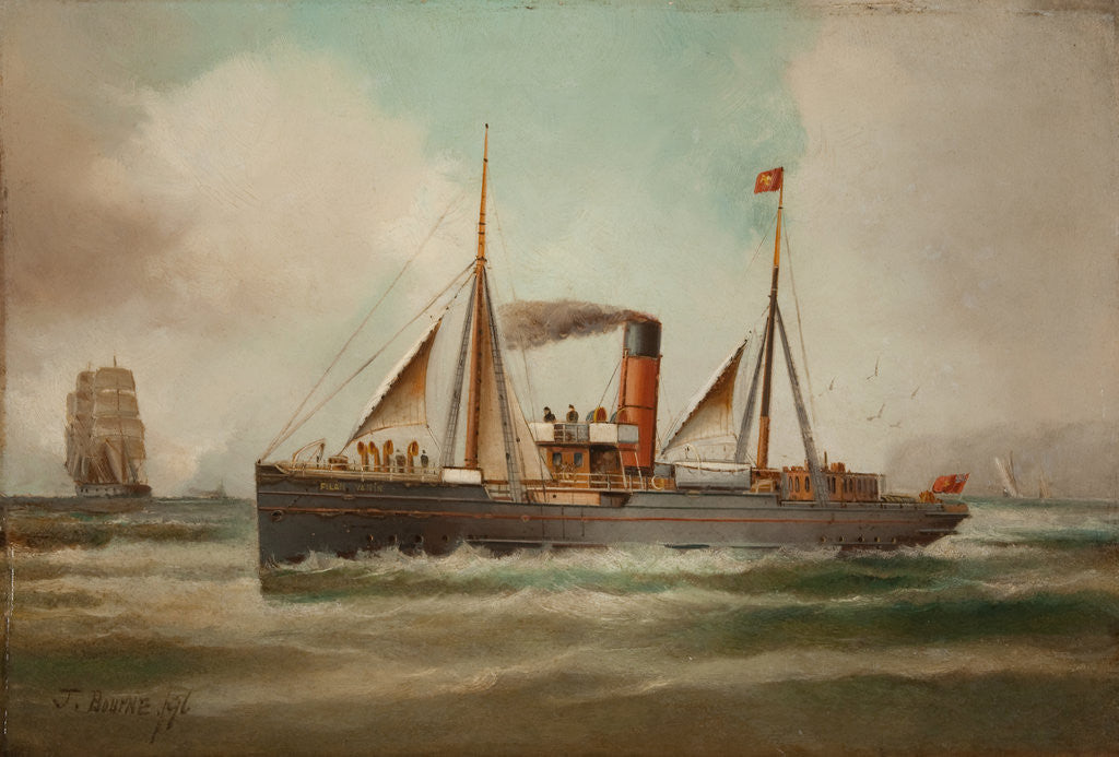 Detail of SS Ellan Vannin by J. Bourne