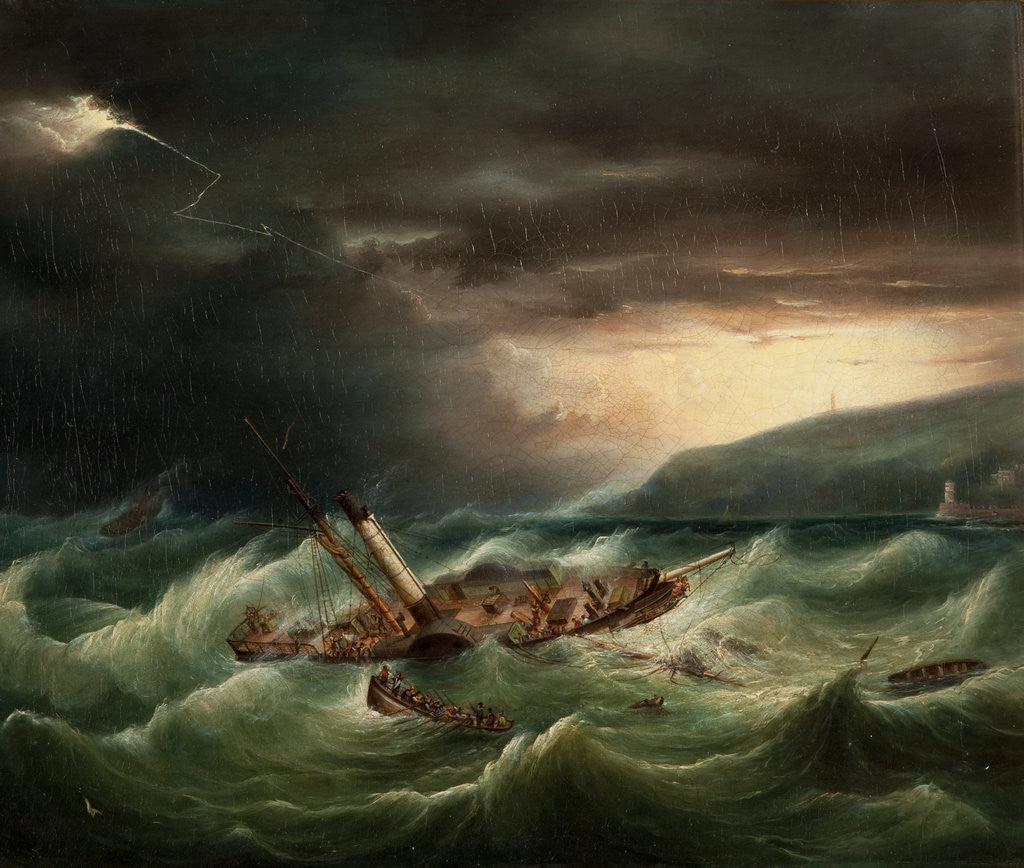 Detail of The Wreck of the St George, 1830 by Anonymous