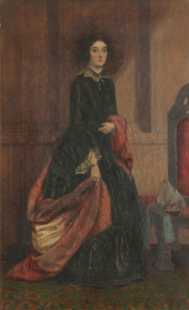 Detail of Portrait of Mrs Gelling nee Bridson by James Grellier Forbes