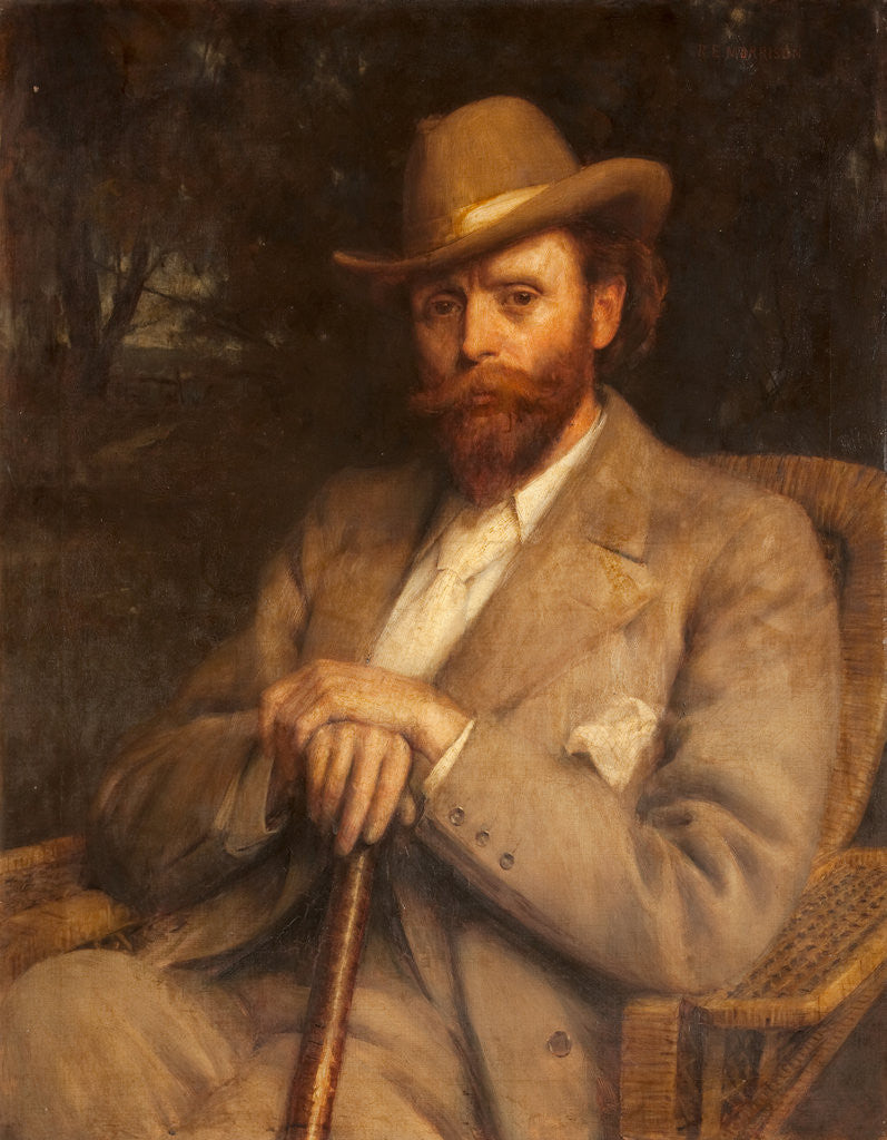 Detail of Portrait of Sir Hall Caine by Robert Edward Morrison