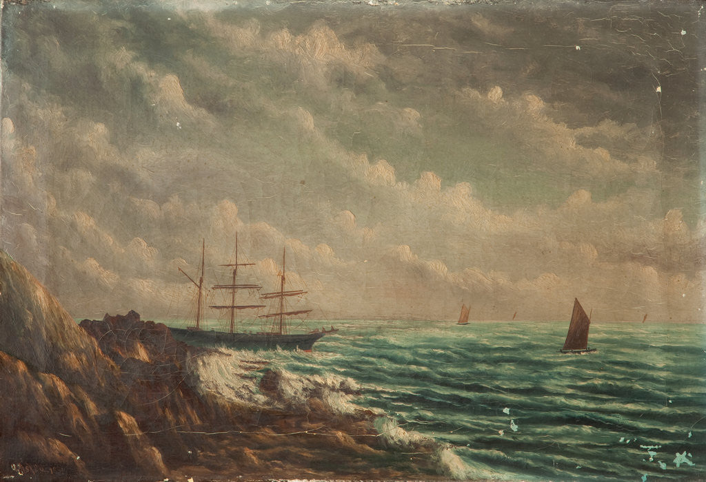 Detail of Wreck of the Thorn, Onchan Head by William Askew