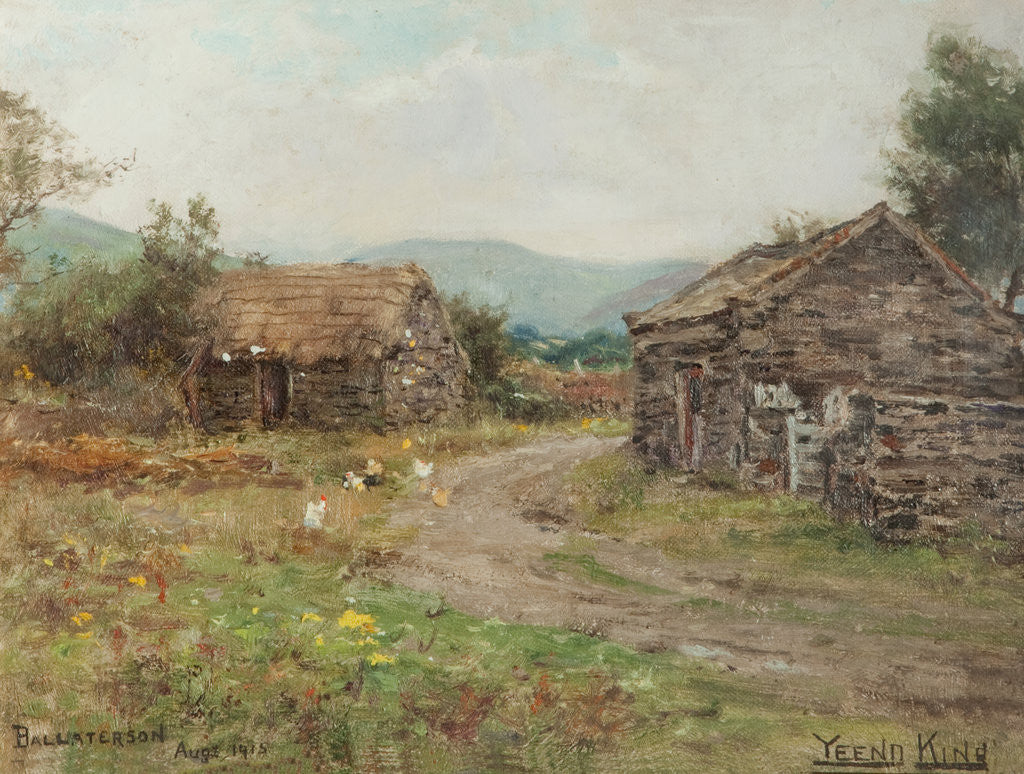 Detail of Cottages at Ballaterson, Ballaugh by Henry John King