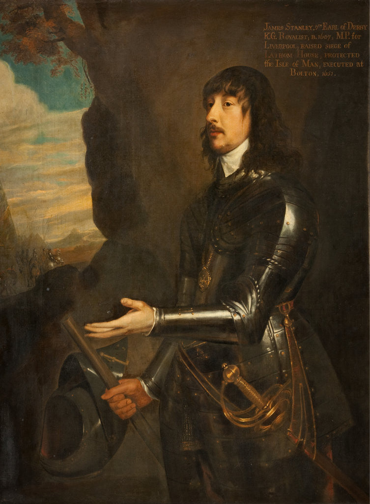 Detail of Portrait of James Stanley, Seventh Earl of Derby by Anonymous