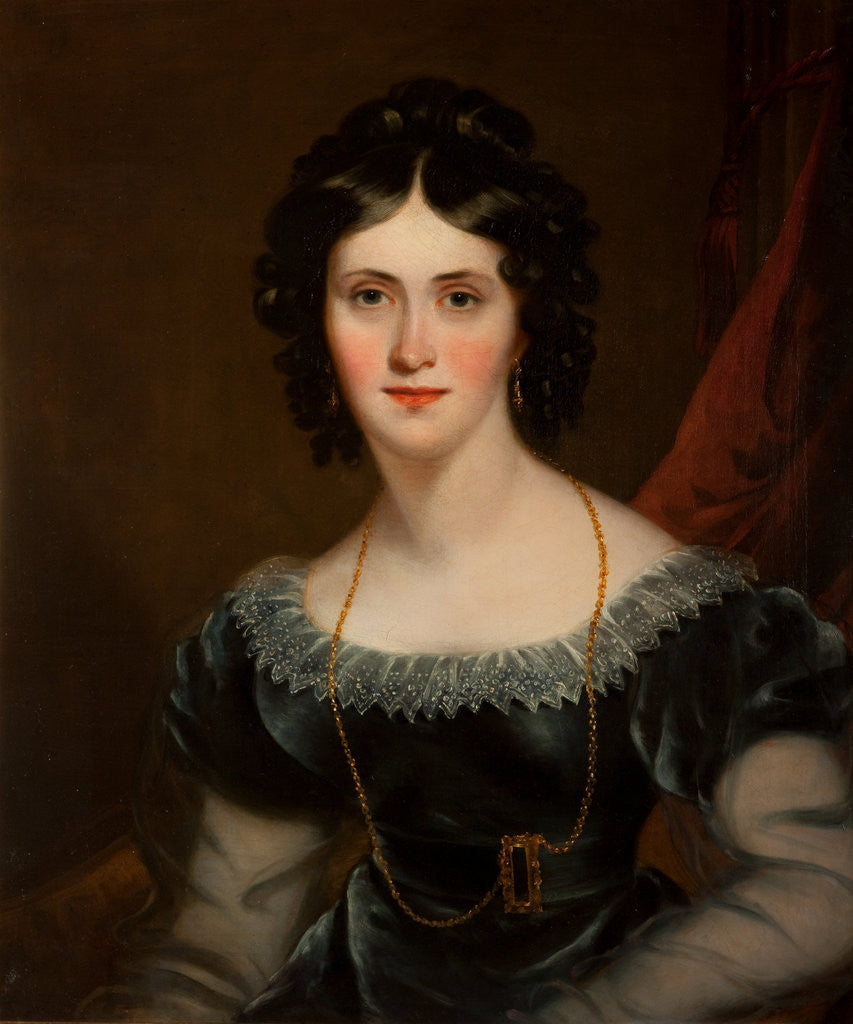 Detail of Portrait of Mrs John Quayle by Henry Barber