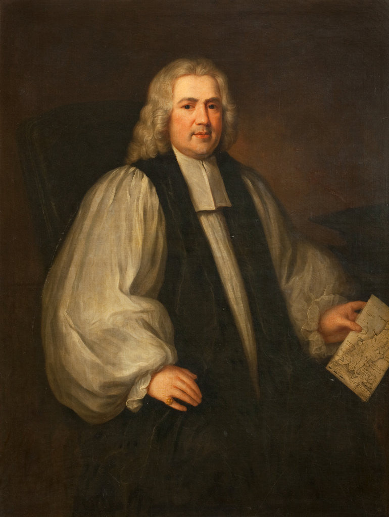Detail of Portrait of Thomas Wilson D.D. Bishop of Sodor and Man by Charles Philips