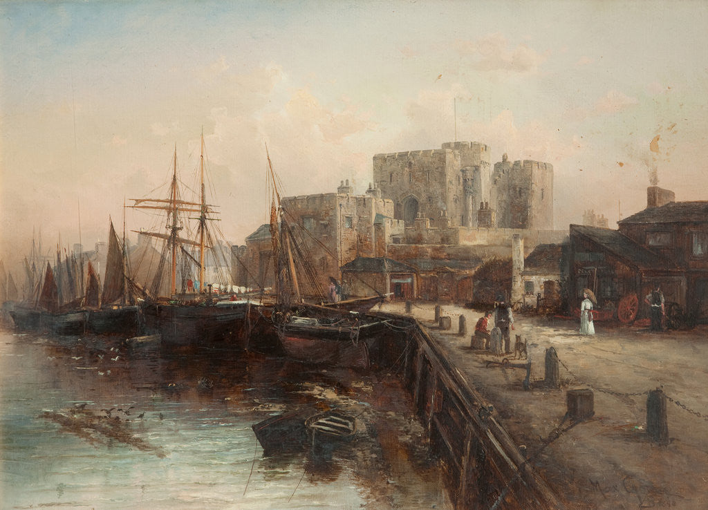 Detail of Castle Rushen and Harbour by Max Crouse