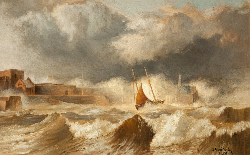 Detail of Peel Breakwater by George Goodwin