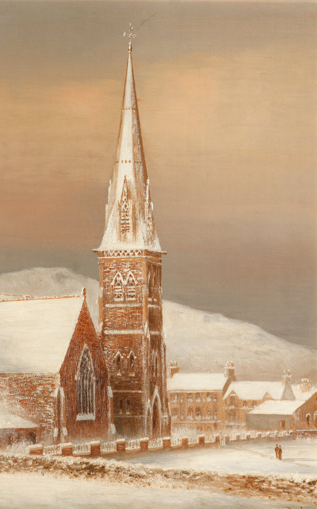 Detail of Peel church December 1890 by George Goodwin