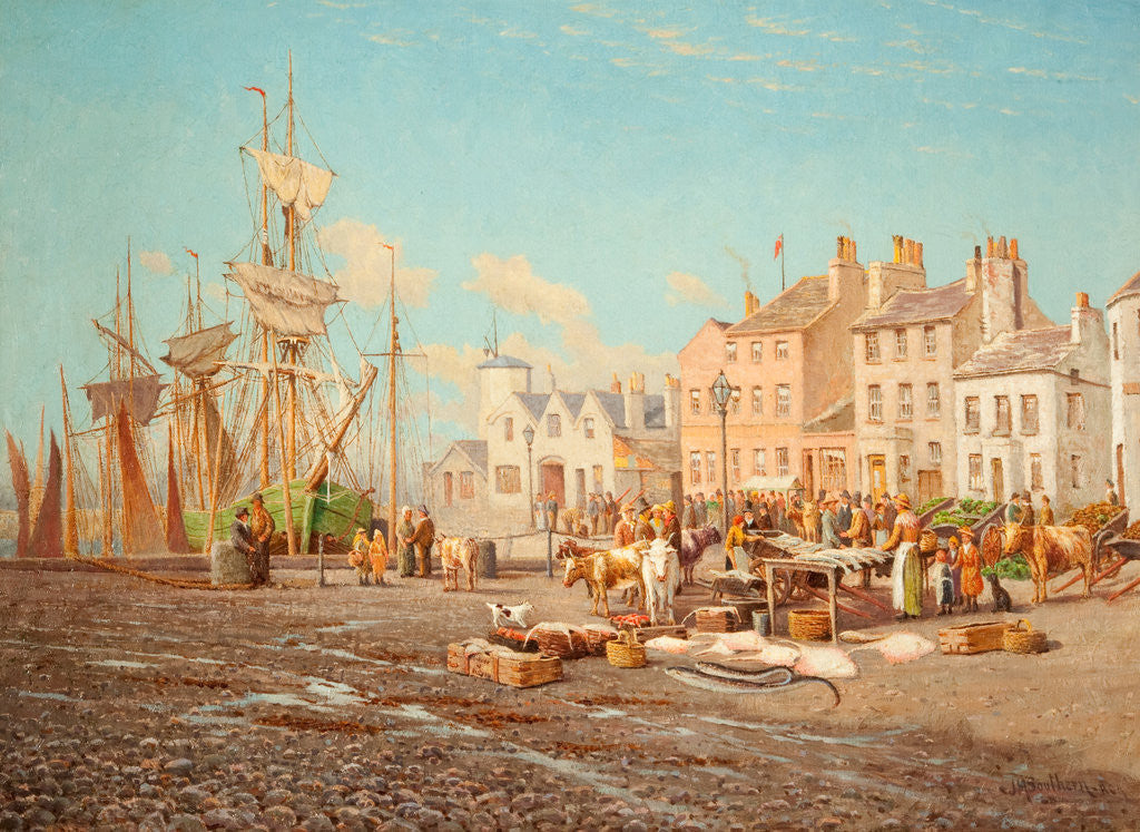 Detail of Ramsey Harbour and Market by John M. Southern