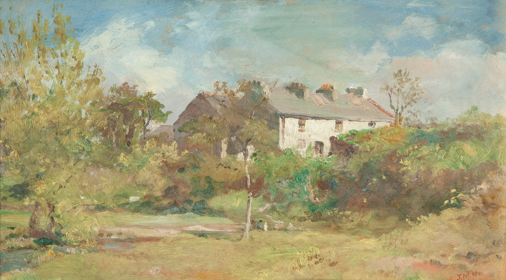 Detail of Cottages at Union Mills, Braddan by John Miller Nicholson