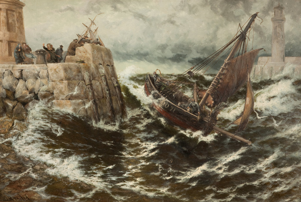 Detail of Safe thro' the storm by Thomas Rose Miles