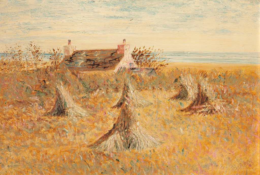 Detail of Harvest Scene by William James Merritt