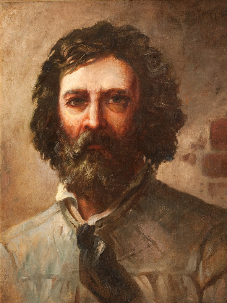 Detail of Self-portrait of Franz Hoepfner by Franz Hoepfner