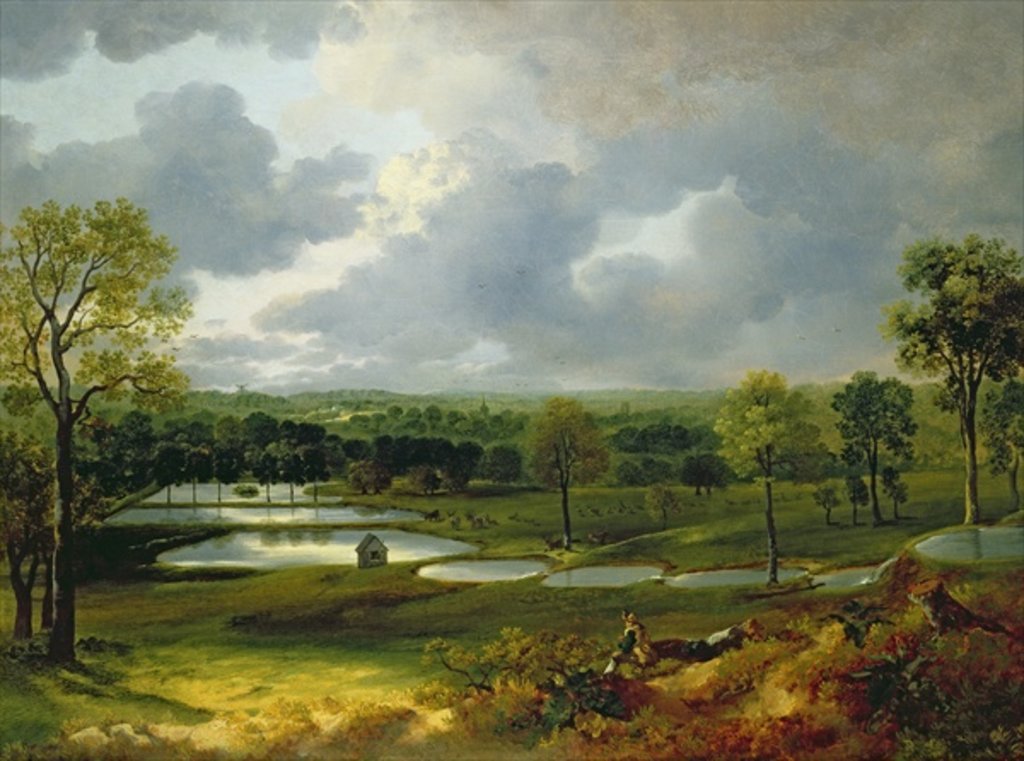 Detail of Holywells Park, Ipswich, 1748-50 by Thomas Gainsborough