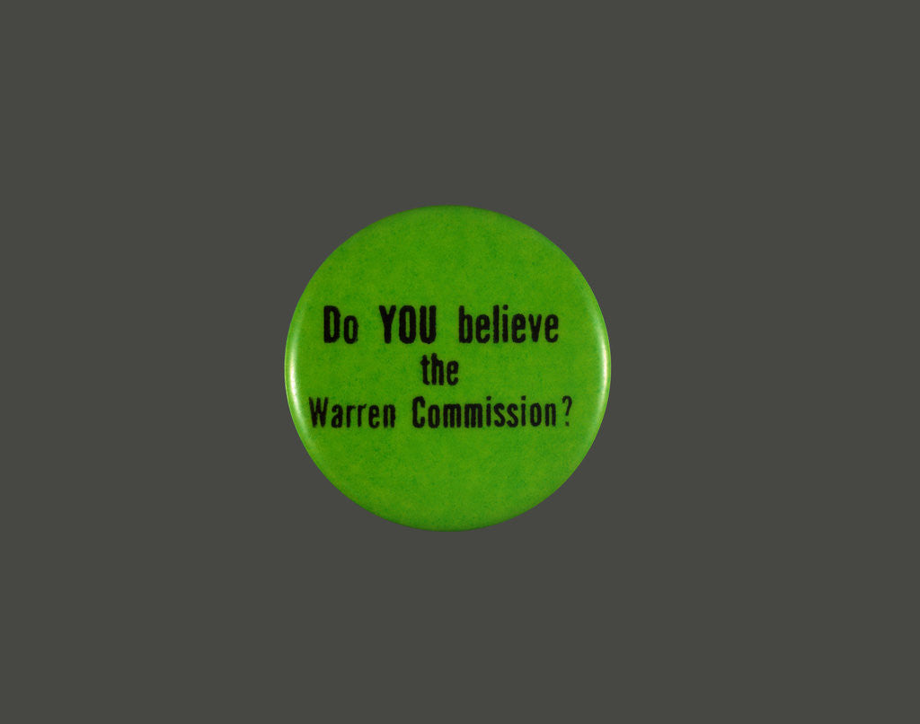 Detail of Warren Commission Button by Corbis
