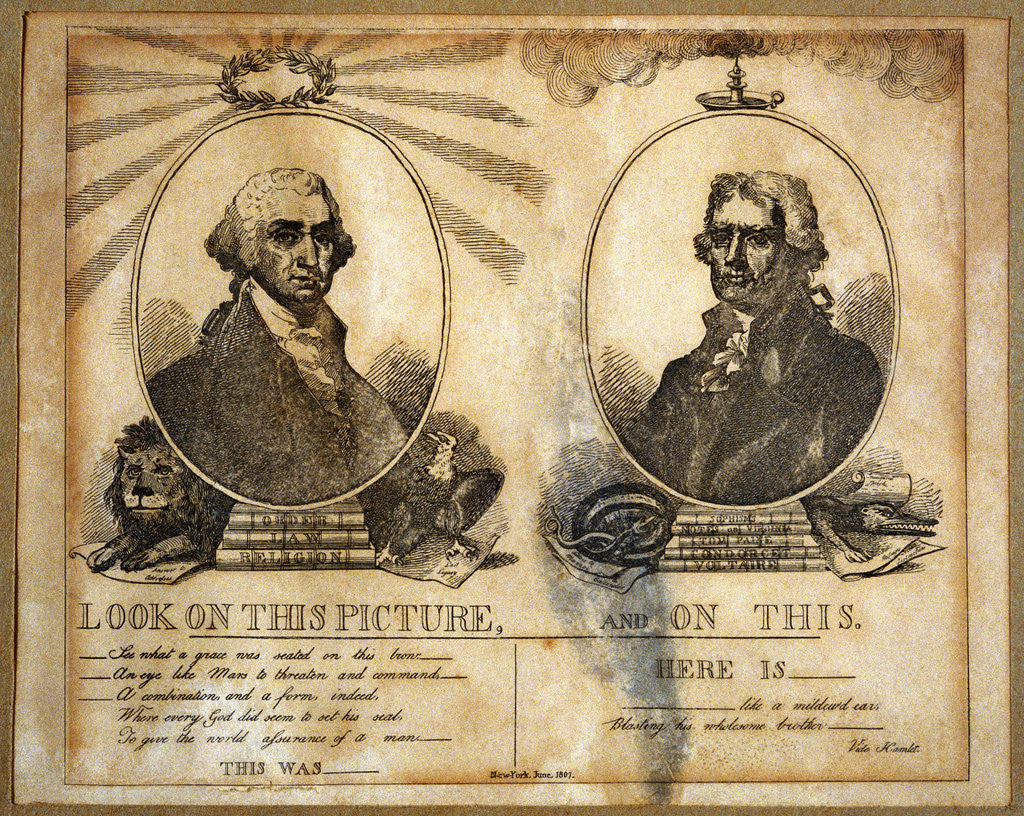 Detail of 1804 Election Print by Anonymous