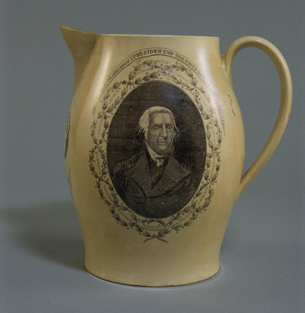Detail of James Madison Liverpool Jug by Anonymous