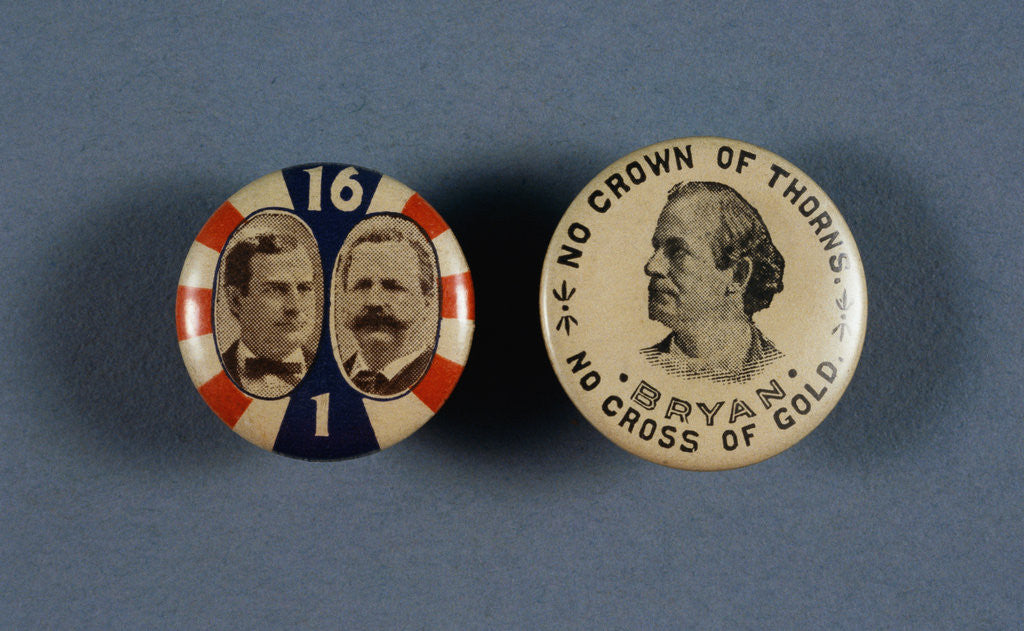 Detail of Bryan Campaign Buttons by Anonymous