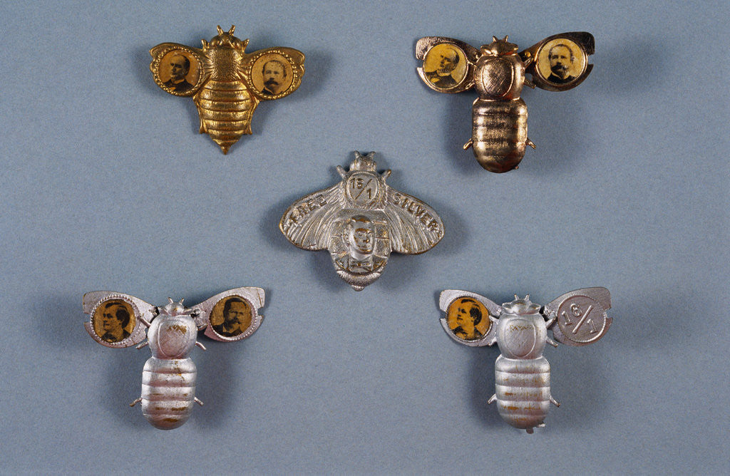 Detail of Mechanical Campaign Badges by Anonymous