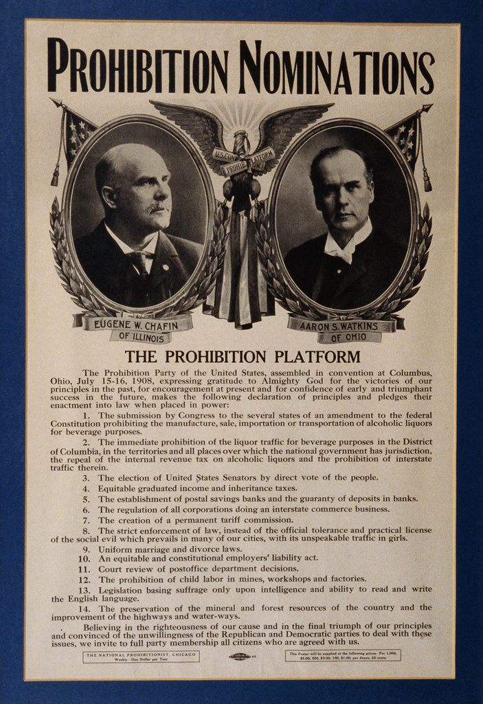 Detail of Prohibitionist Party Platform by Anonymous