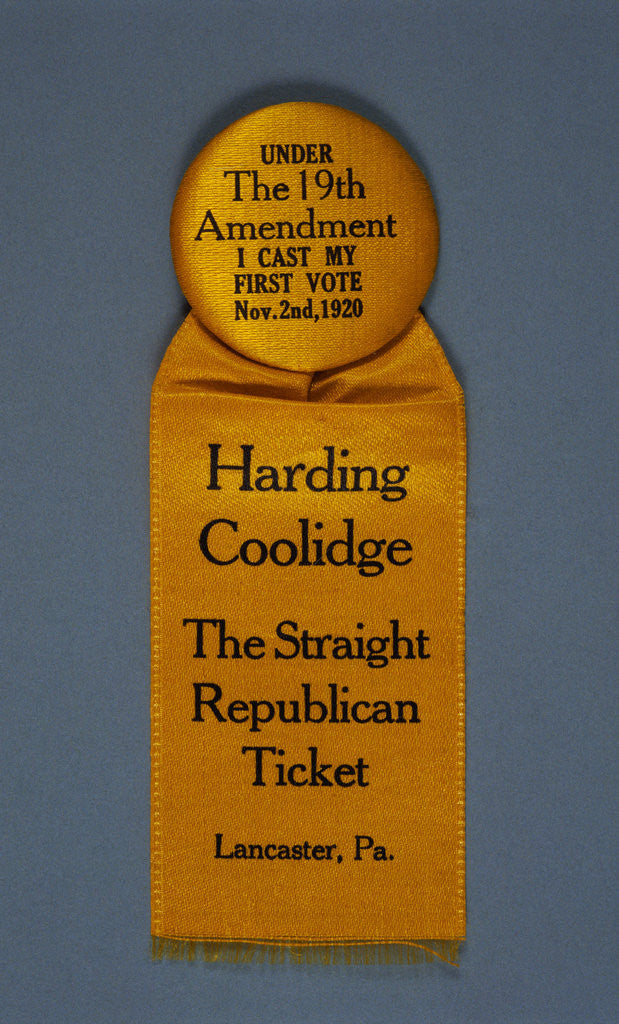 Detail of Harding Campaign Ribbon by Anonymous