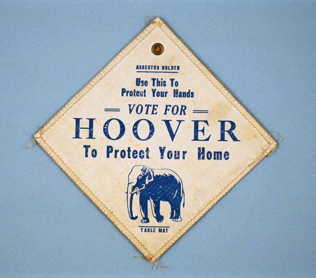 Detail of Herbert Hoover Asbestos Potholder by Anonymous