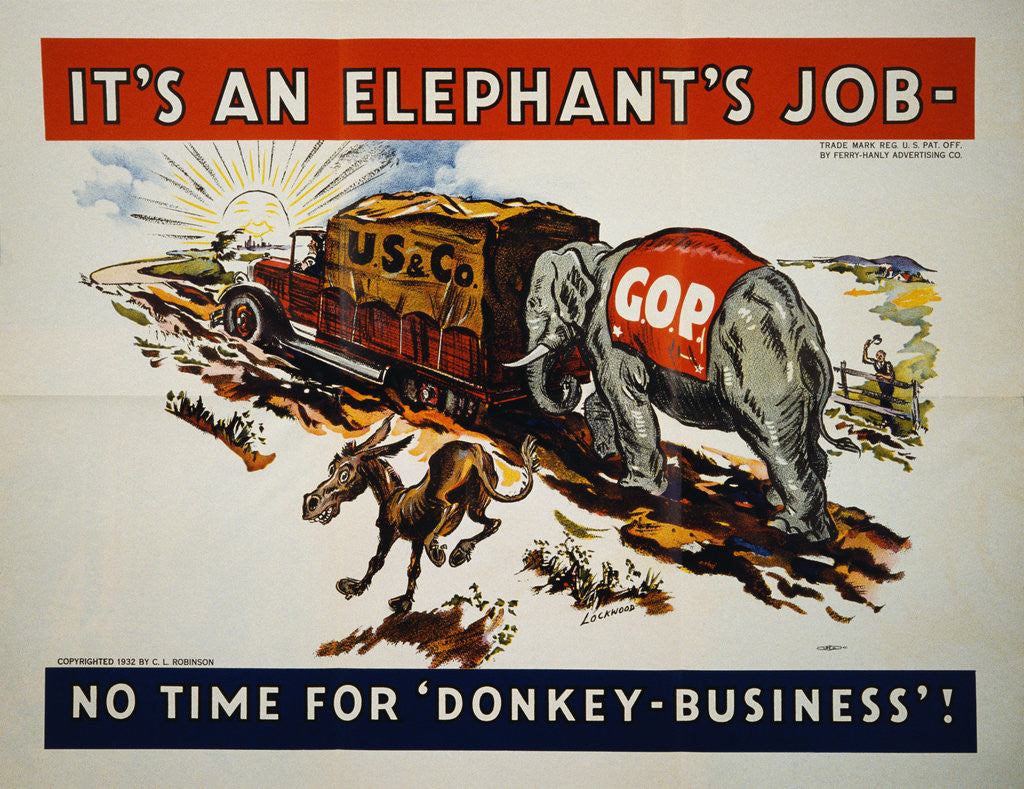 Detail of 1932 Election Poster by Anonymous