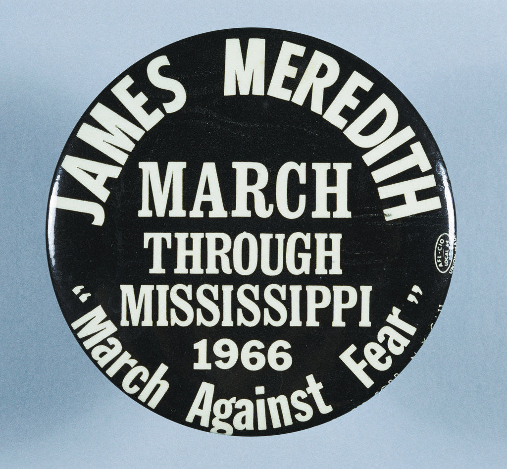 Detail of James Meredith March Button by Anonymous