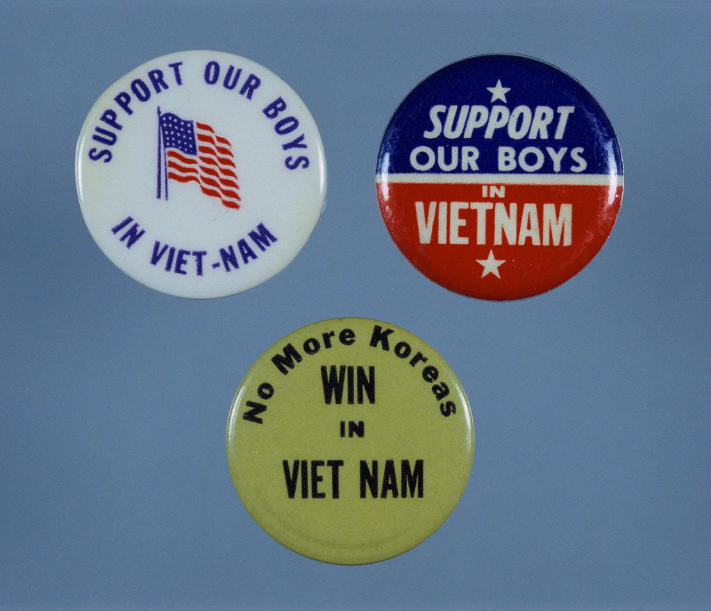 Detail of Vietnam Troop Support Buttons by Corbis