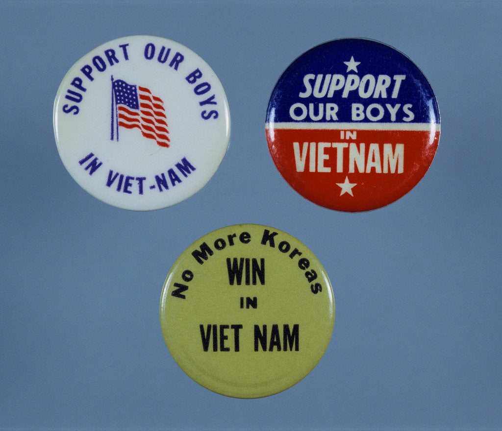 Detail of Vietnam Troop Support Buttons by Anonymous