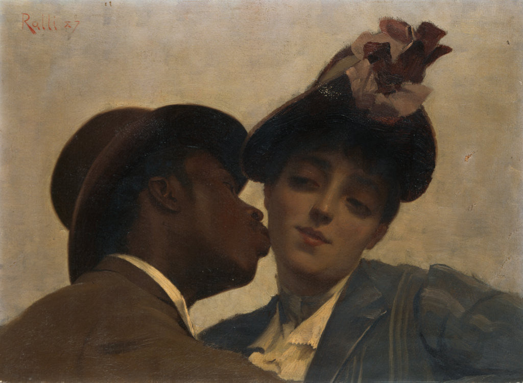 Detail of The Kiss by Theodore Jacques Ralli