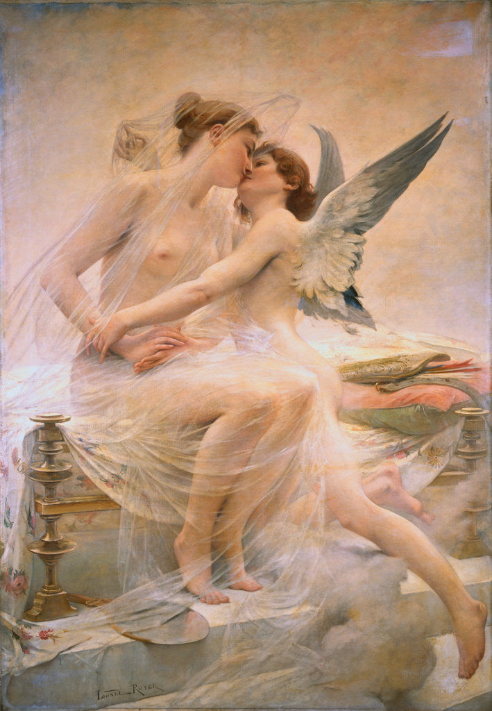 Detail of Cupid and Psyche by Lionel Noel Royer