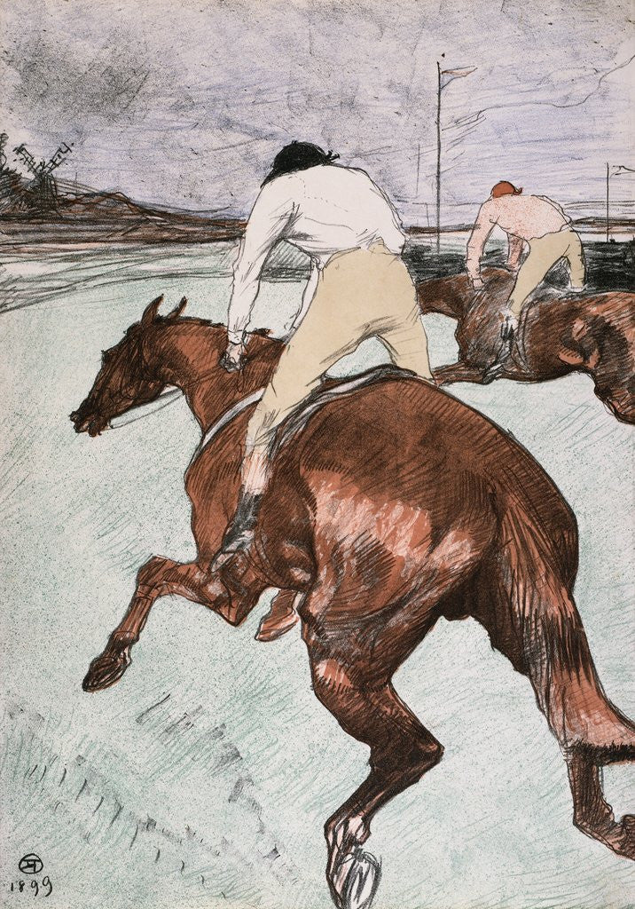 Detail of Le Jockey by Henri de Toulouse-Lautrec