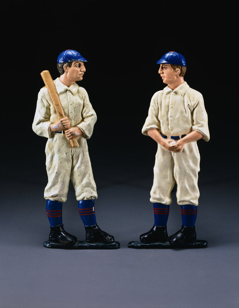 Detail of 19th Century American Baseball Player Andirons by Corbis