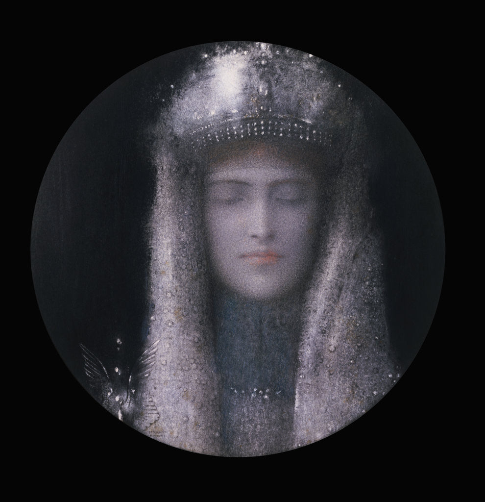 Detail of La Tiare d'Argent by Fernand Khnopff