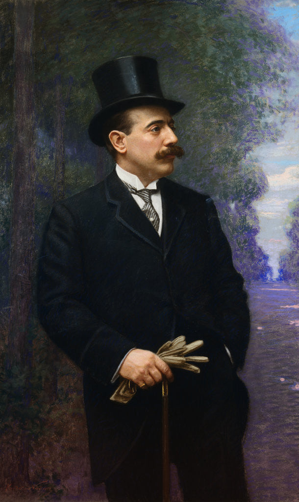 Detail of A Paisian in the Bois de Boulogne by Gaspard Felix Tournachon