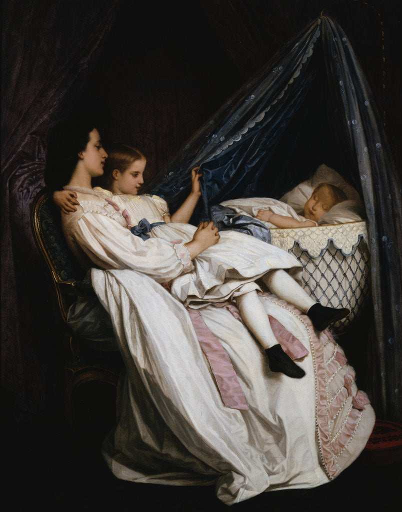 Detail of The New Arrival by Auguste Toulmouche